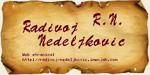 Radivoj Nedeljković vizit kartica
